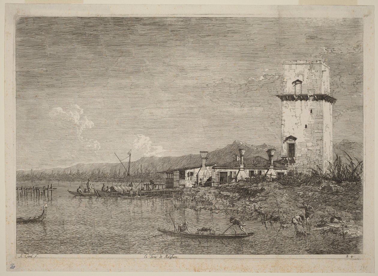 Der Turm von Malghera von Canaletto