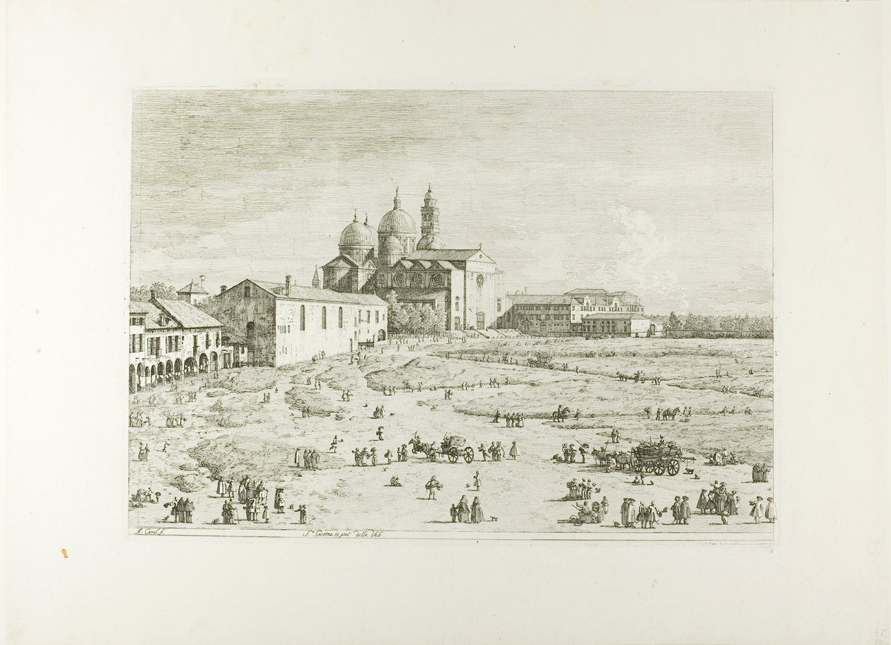 S. Giustina in prà della Vale, aus Vedute von Canaletto