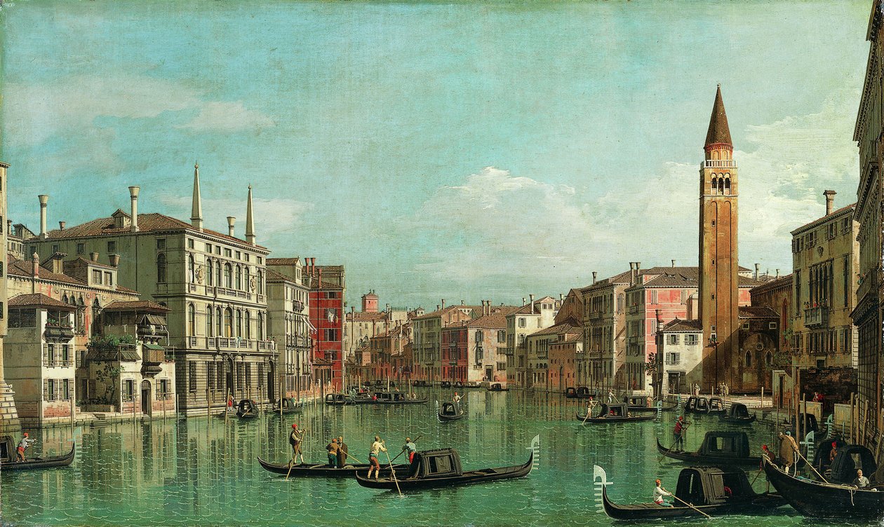 Der Canal Grande, Venedig, Blick nach Südosten, mit dem Campo della Carità rechts, 1730er Jahre von Giovanni Antonio Canal
