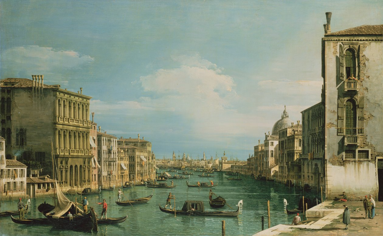 Der Canal Grande in Venedig, Blick nach Osten vom Campo di San Vio von Giovanni Antonio Canal