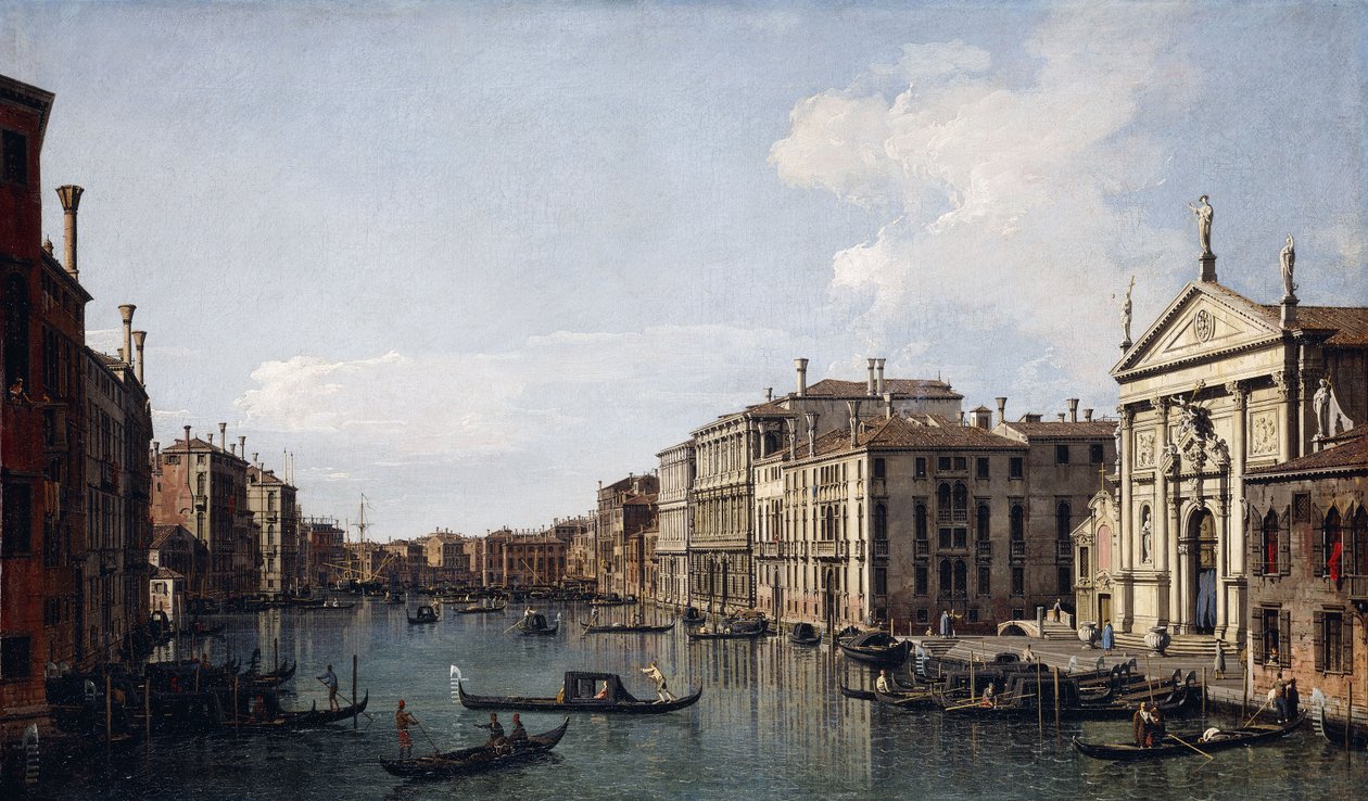 Der Canal Grande, Venedig, Blick nach Südosten von San Stae zu den Fabbriche Nuove di Rialto von Giovanni Antonio Canal