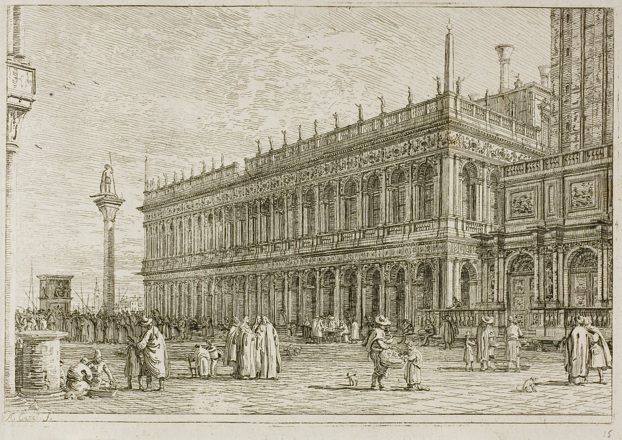 Die Bibliothek, aus Vedute von Canaletto