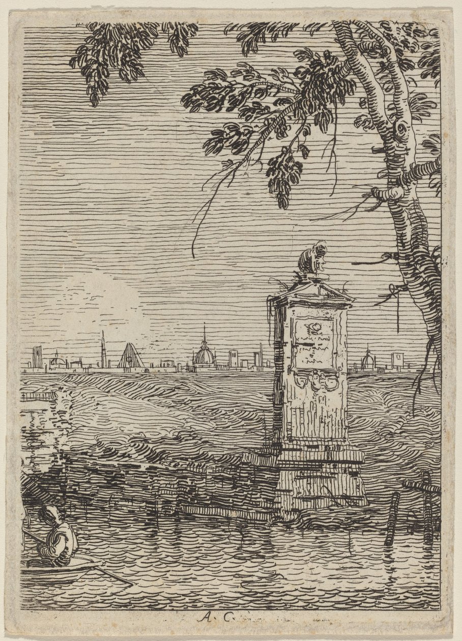 Das kleine Denkmal, ca. 1735-1746 von Canaletto