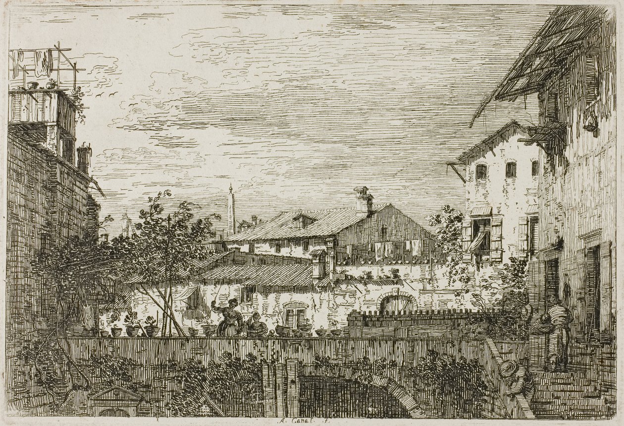 Die Terrasse, aus Vedute von Canaletto