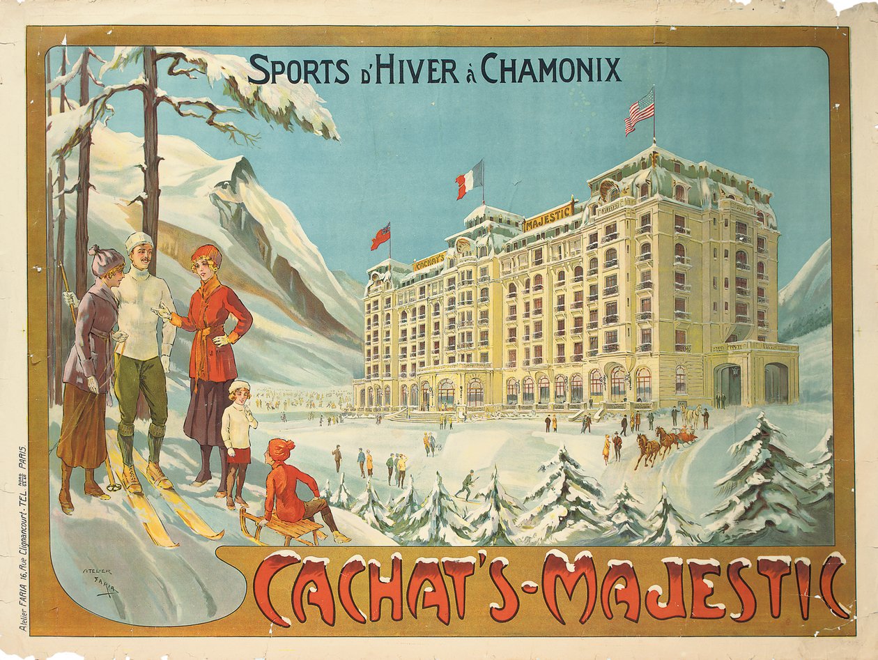 Plakat, das das Hotel "Cachat