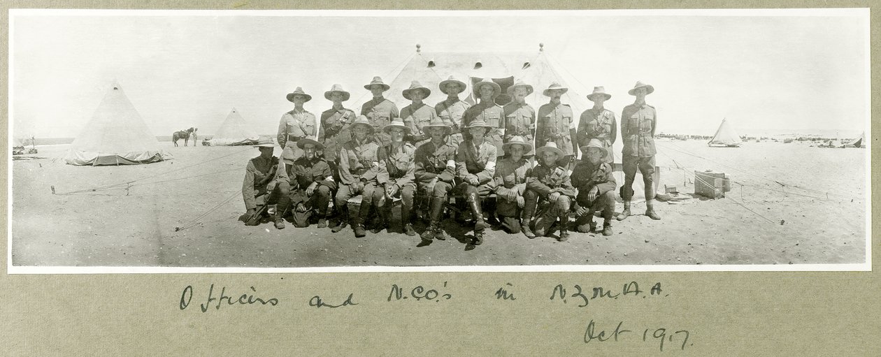 Offiziere und Unteroffiziere in N.Z.M.A.A., Oktober 1917