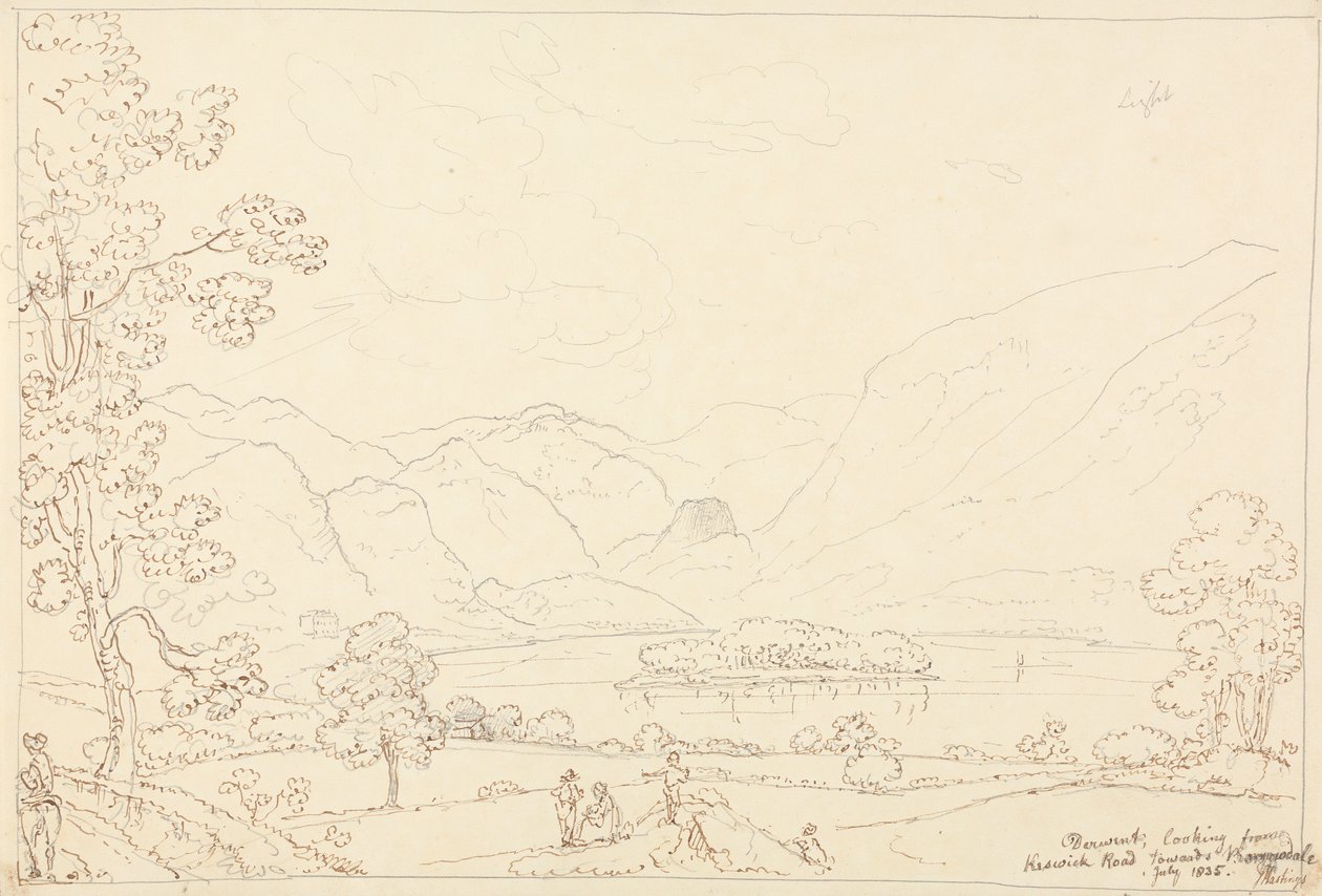 Derwent in Richtung Borrowdale, Juli 1835 von Capt. Thomas Hastings