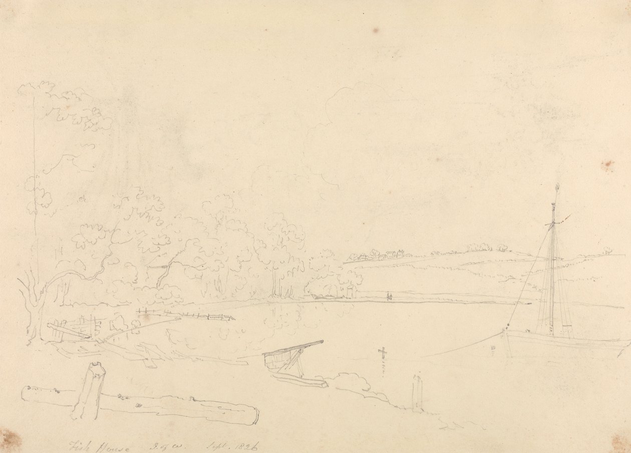 Fish House, Isle of Wight, September 1826 von Capt. Thomas Hastings