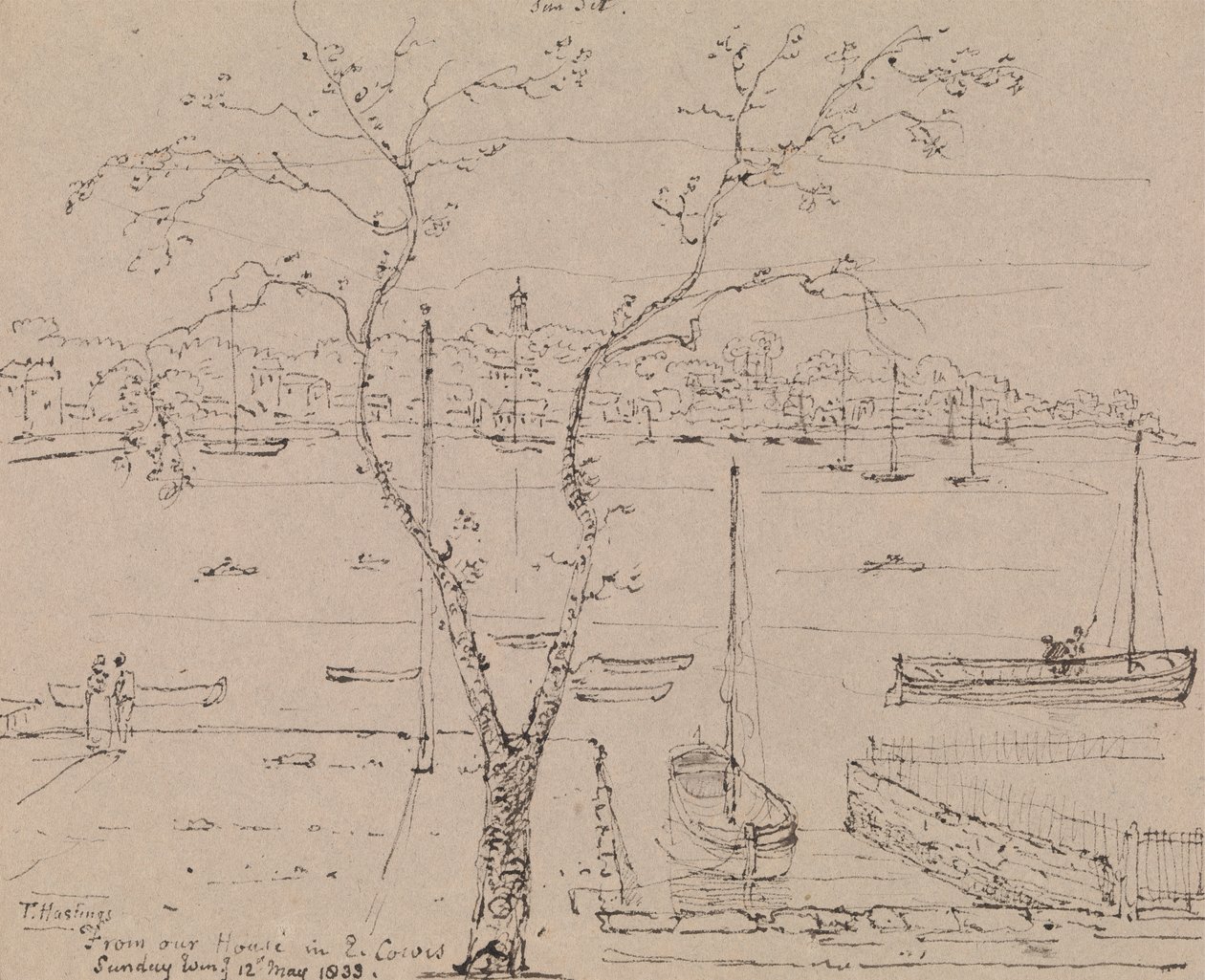 Von unserem Haus in East Cowes, Sonntagabend, 12. Mai 1833 von Capt. Thomas Hastings