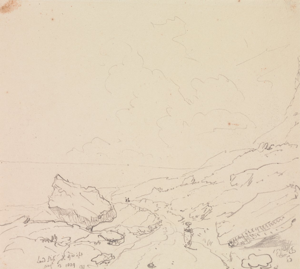 Erdrutsch, Isle of Wight, 13. August 1829 von Capt. Thomas Hastings