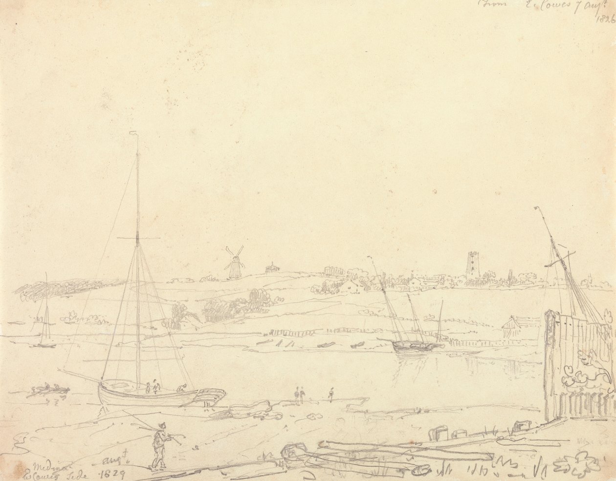 Medina, East Cowes Side, 7. August 1826 von Capt. Thomas Hastings