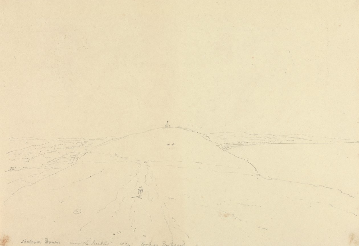 Shalcombe Down in der Nähe der Needles, Blick nach Osten von Capt. Thomas Hastings