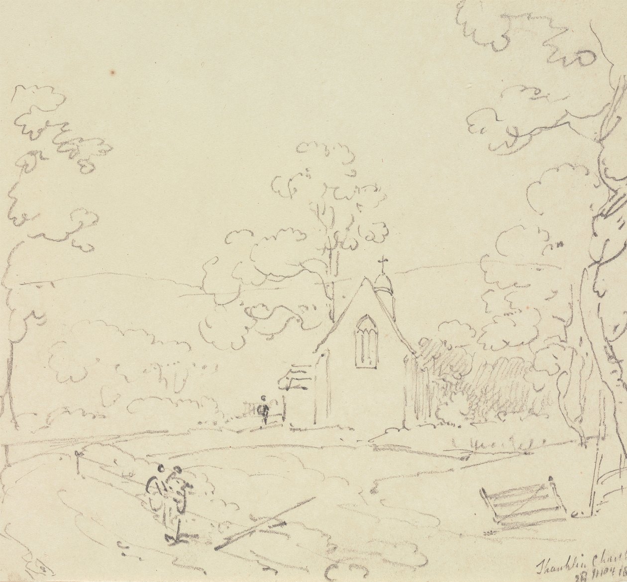 Kirche von Shanklin, Isle of Wight, 28. Mai 1829 von Capt. Thomas Hastings