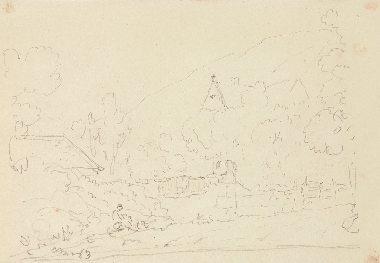 Skizze von Hütten in den Bäumen von Capt. Thomas Hastings