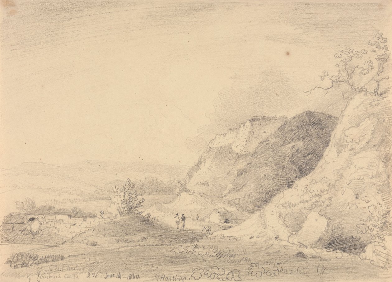 Südostbastion von Carisbrooke Castle, 14. Juni 1830 von Capt. Thomas Hastings