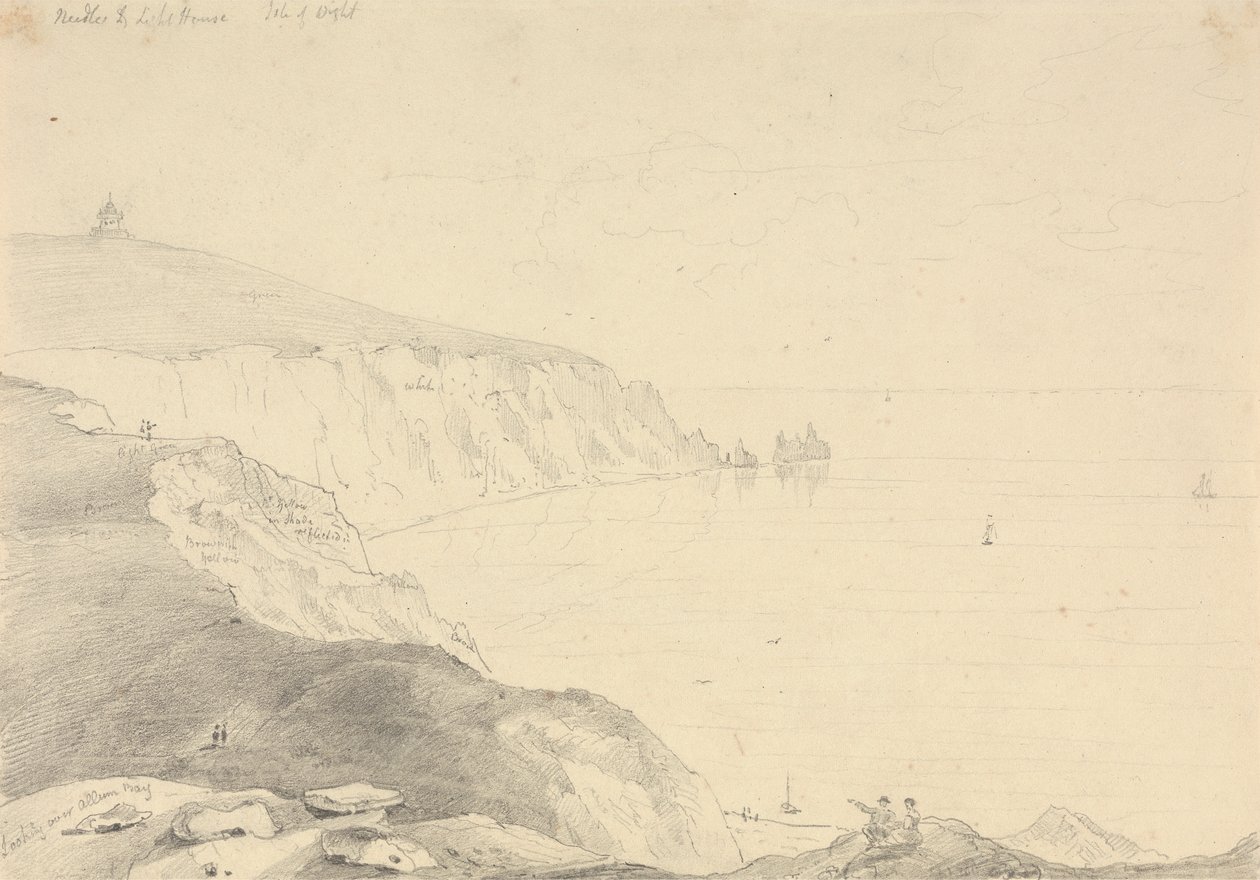 Die Nadeln und Leuchtturm, Isle of Wight von Capt. Thomas Hastings