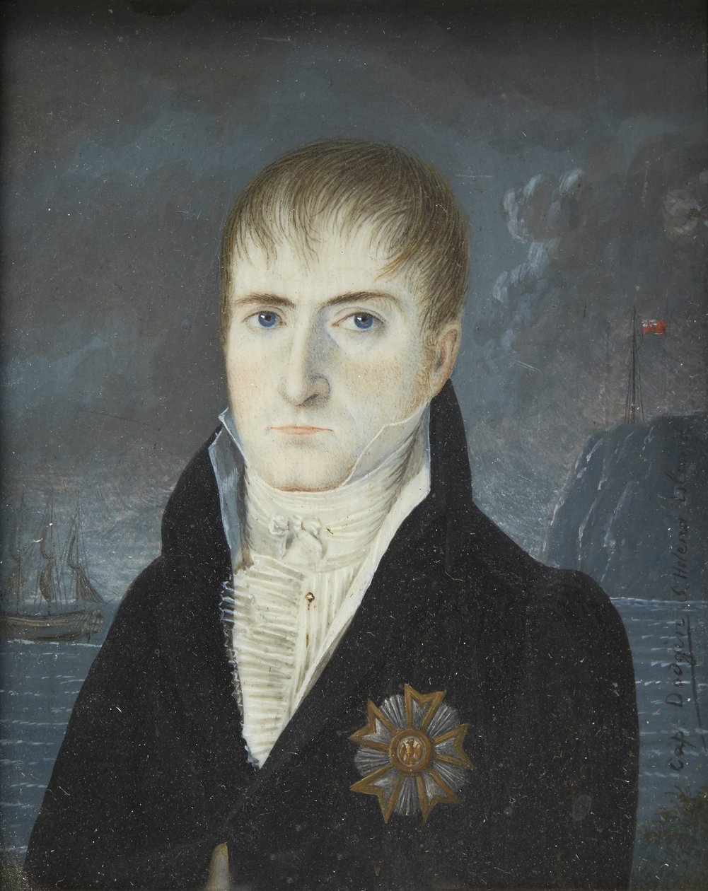 Porträt von Napoleon Bonaparte auf der Insel Saint Helena von Captain Dodgin