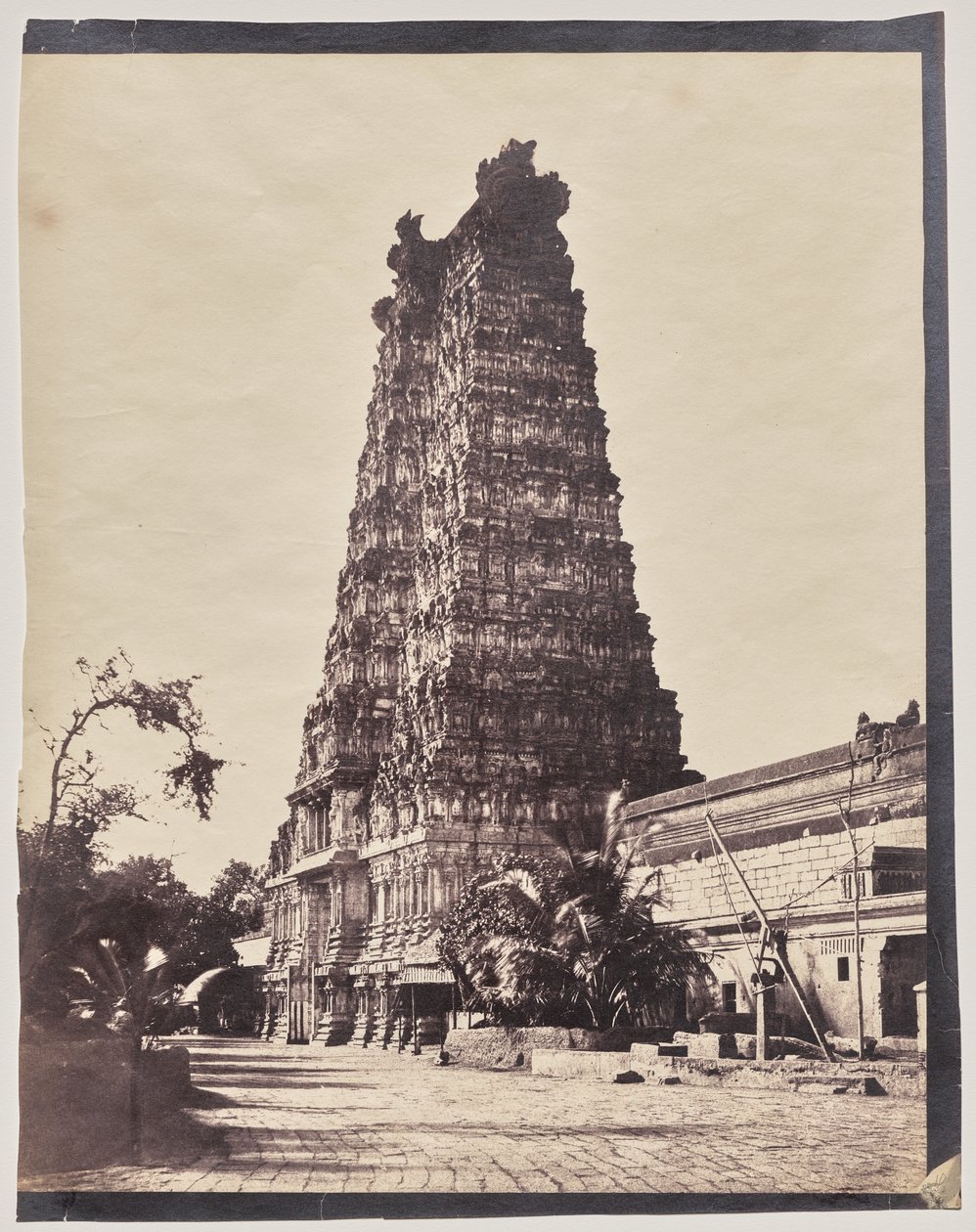 Westliches Tor (Gopuram) des Minakshi Sundareshvara Tempels, Madurai von Captain Linnaeus Tripe