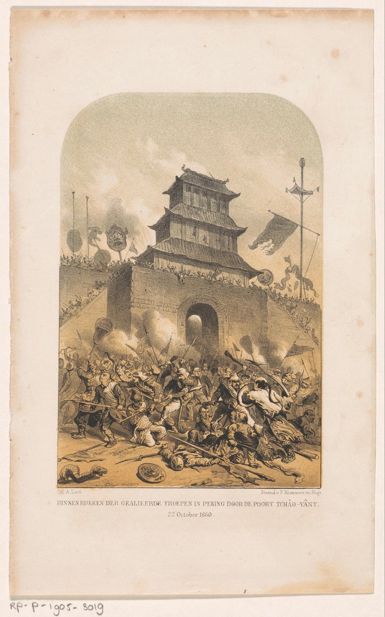 Französische und britische Truppen stürmen den Alten Sommerpalast in Peking von Carel Christiaan Antony Last