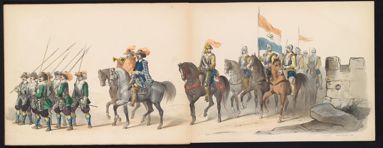 Maskerade der Leidener Studenten, 1850 (Platte 13) von Carel Christiaan Antony Last