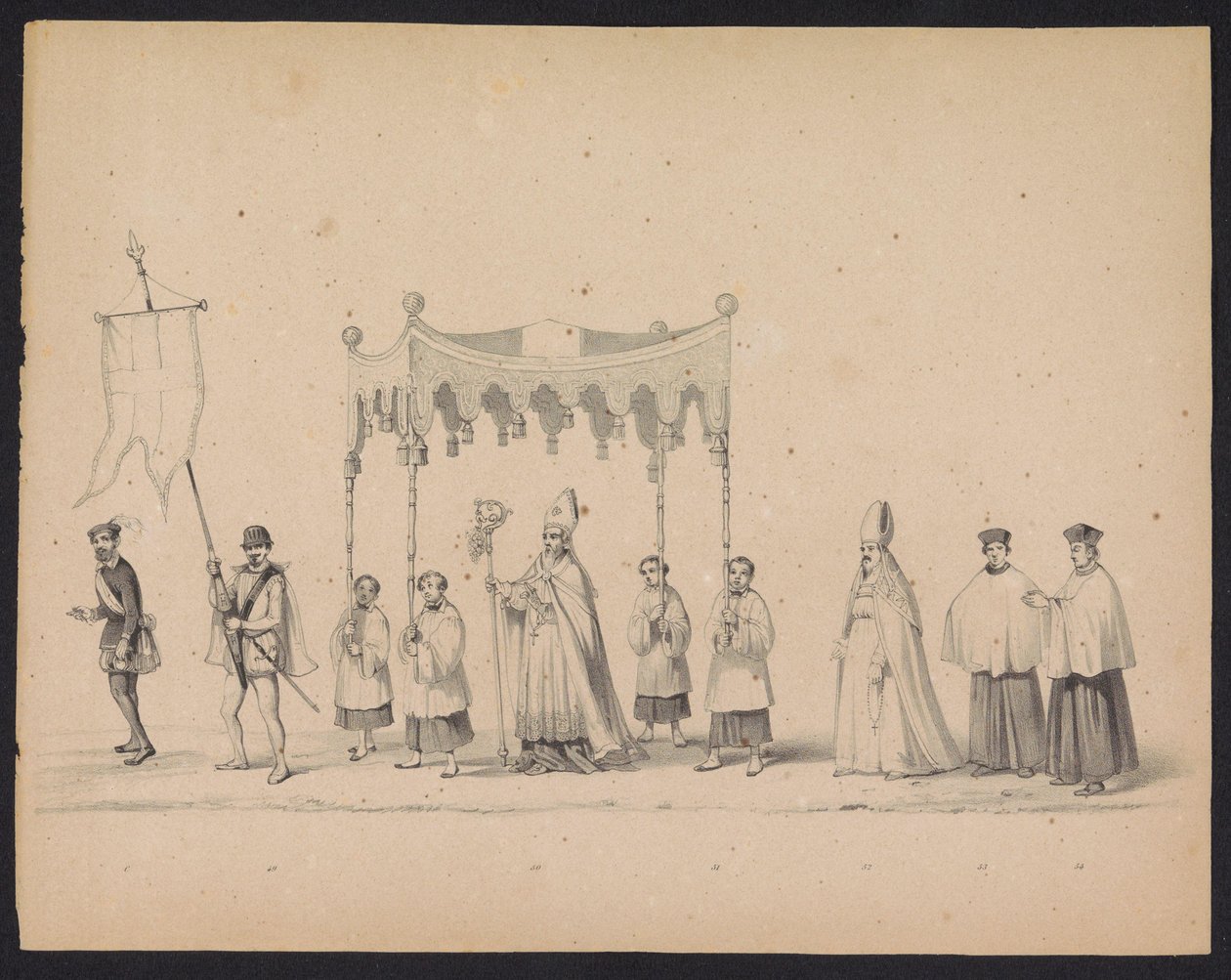 Maskerade der Utrechter Studenten, 1846 (Platte 10) von Carel Christiaan Antony Last