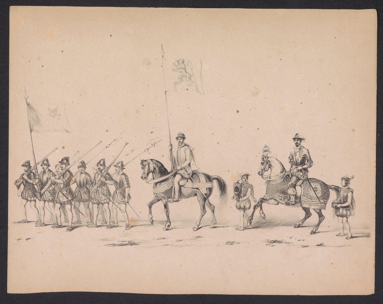Maskerade der Utrechter Studenten, 1846 (Platte 2) von Carel Christiaan Antony Last