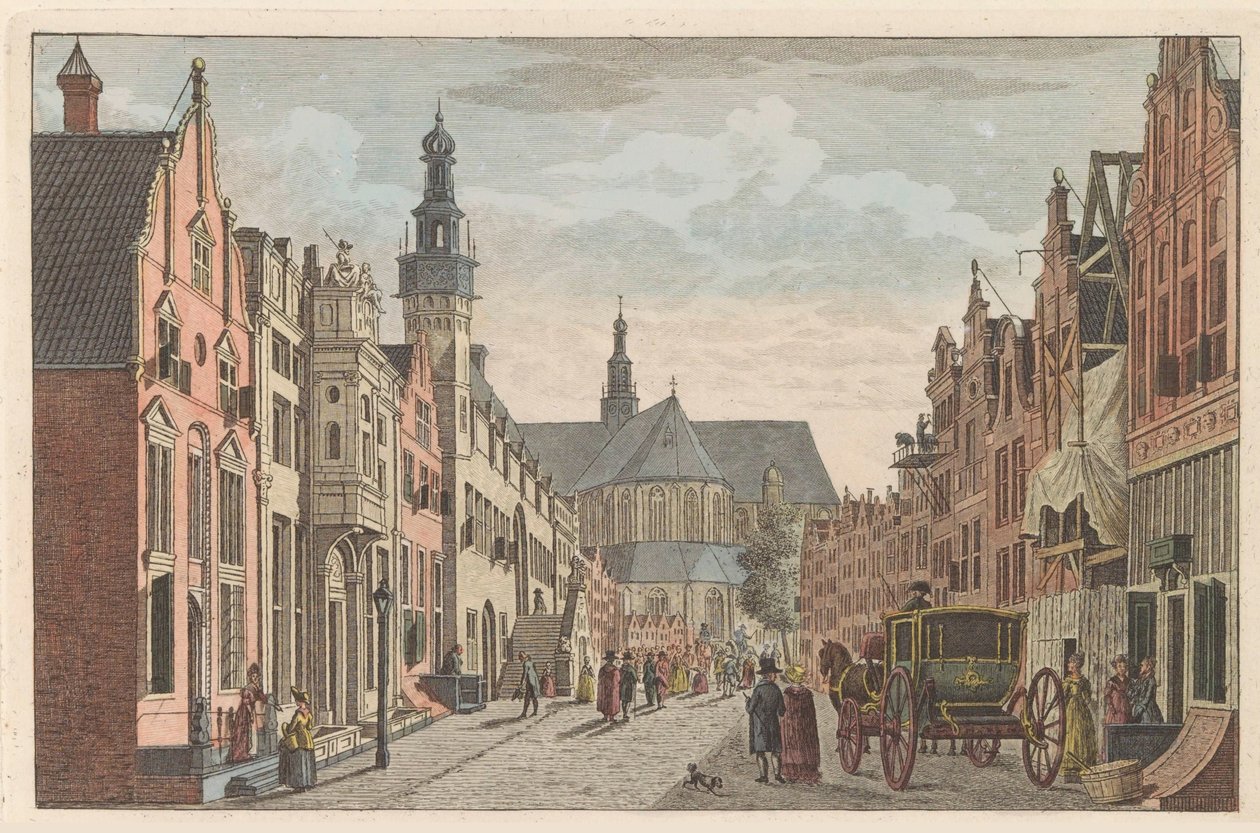 Langestraat in Alkmaar, ca. 1790 von Carel Frederik Bendorp (I)