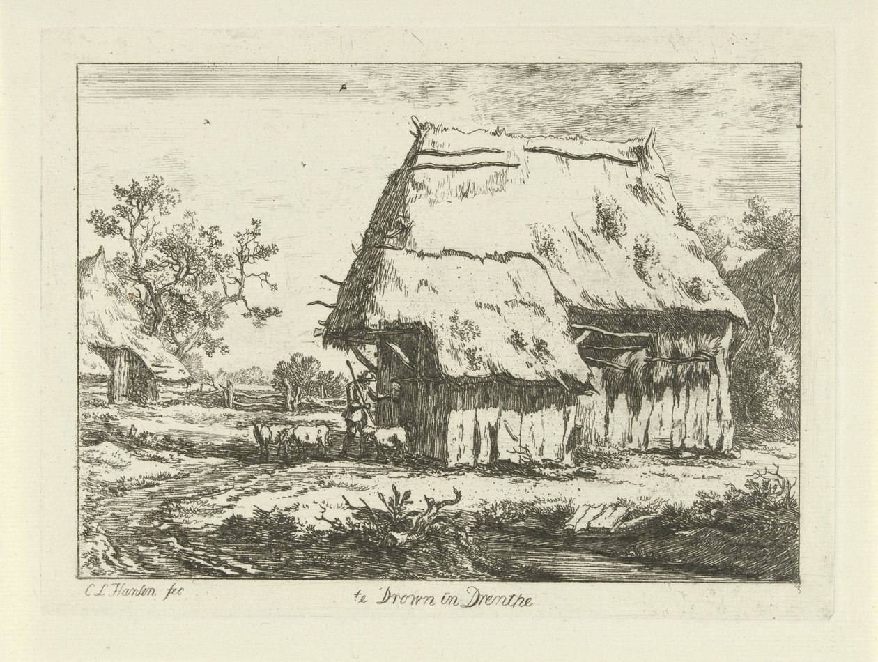 Schäfer bei einem Schafstall von Carel Lodewijk Hansen