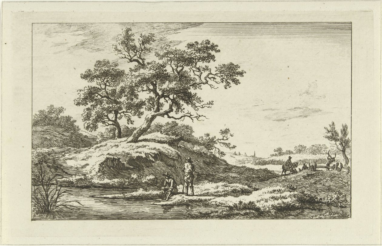 Reisende am Wasser von Carel Lodewijk Hansen
