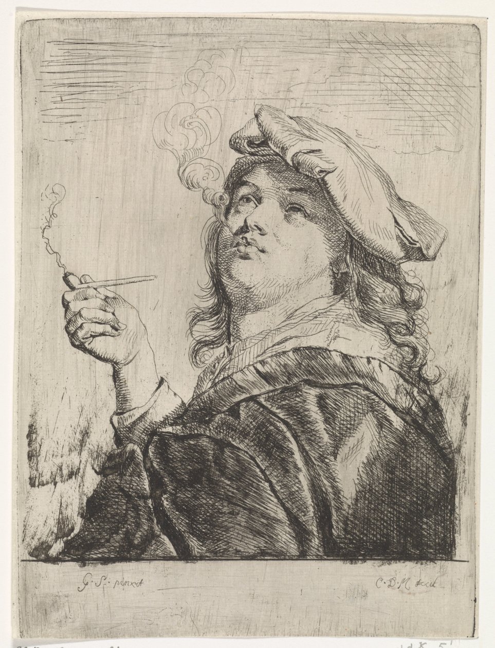 Raucher mit einer Pfeife in der Hand von Carel de Moor (II)