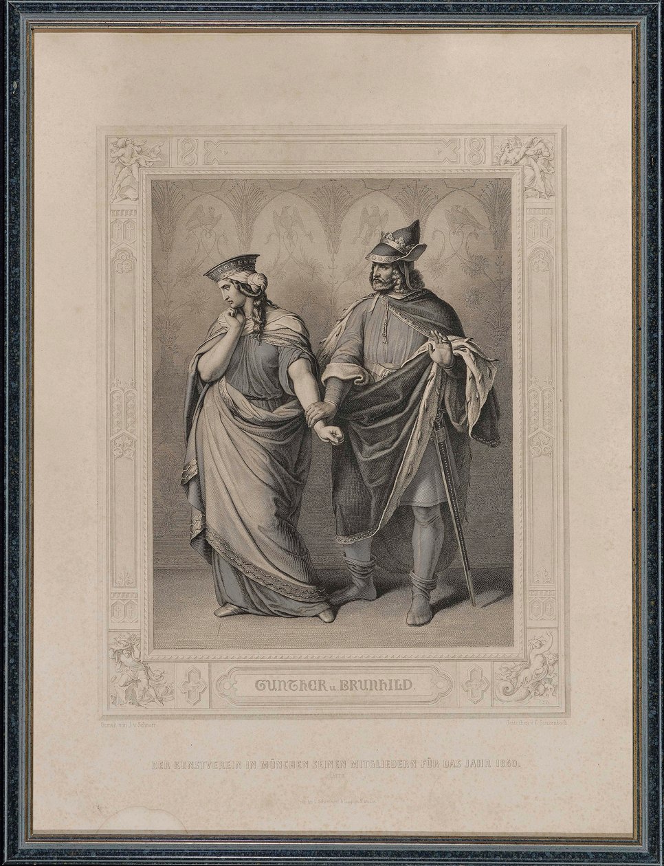 Das Nibelungenlied. Gunther und Brunhild, 1860 von Carl Arnold Gonzenbach