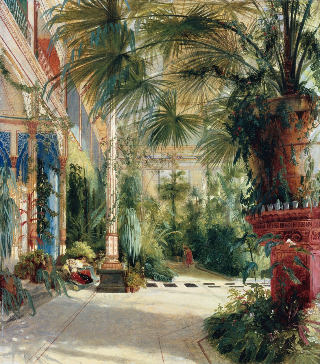 Das Innere des Palmenhauses von Carl Blechen