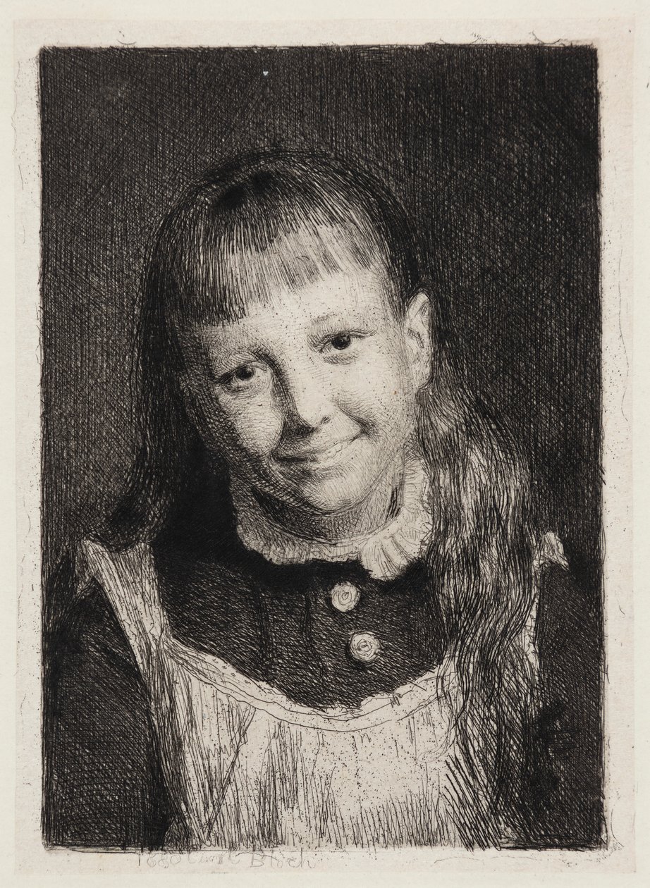 Das lachende Mädchen. Porträt von Ida Alma Bloch von Carl Bloch