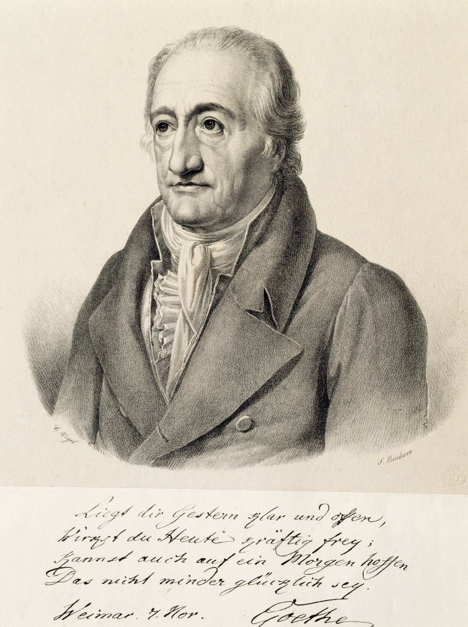 Porträt von Johann Wolfgang von Goethe von Carl Christian Vogel von Vogelstein