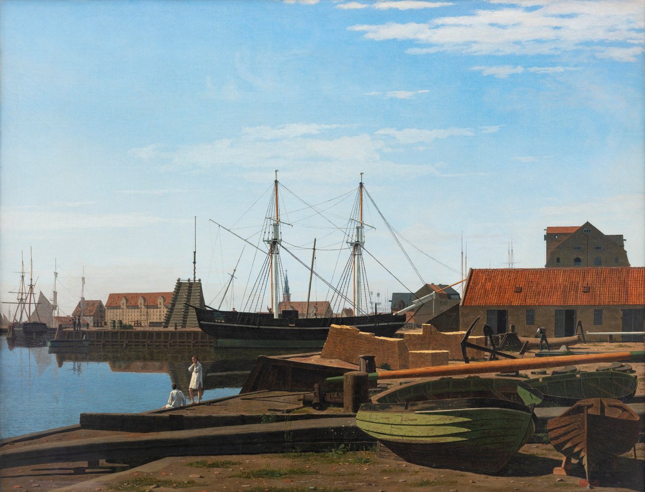 Ansicht des Larsen-Platzes nahe dem Hafen von Kopenhagen von Carl Dahl