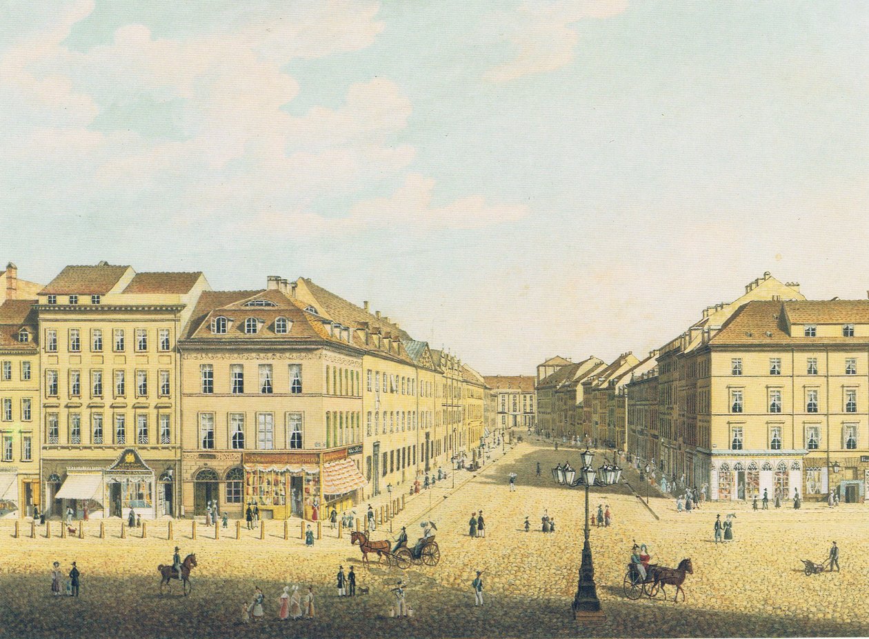 Blick vom Königsschloss in Berlin zur Breiten Straße von Carl Daniel Freydanck