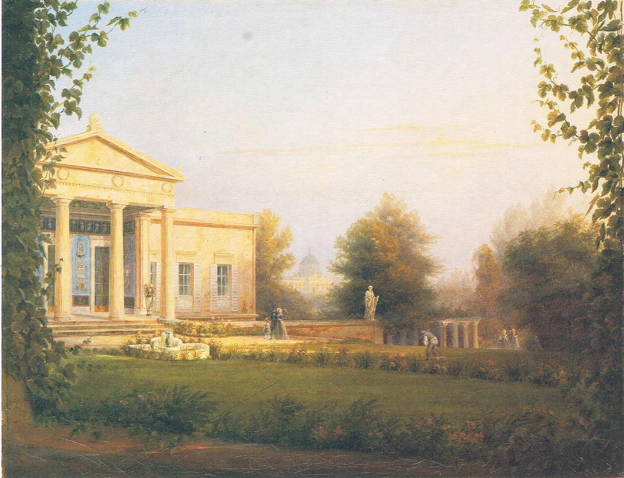Blick von der Veranda des Schlosses Charlottenhof von Carl Daniel Freydanck