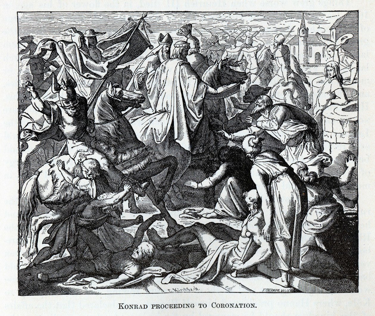Konrad auf dem Weg zur Krönung, 1882 von Carl Ferdinand Obermann