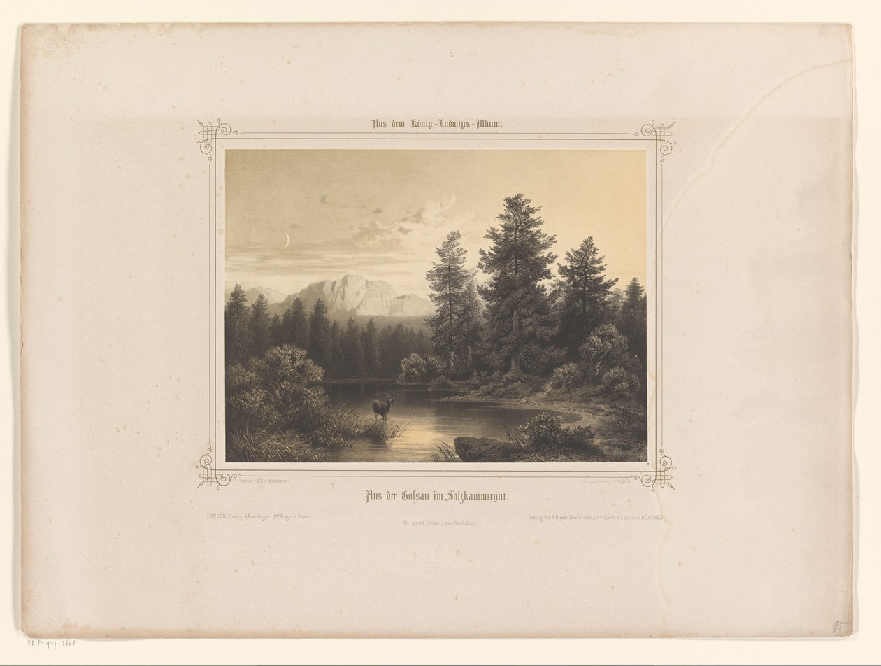 Ansicht eines Gewässers im Salzkammergut von Carl Friedrich Würthle