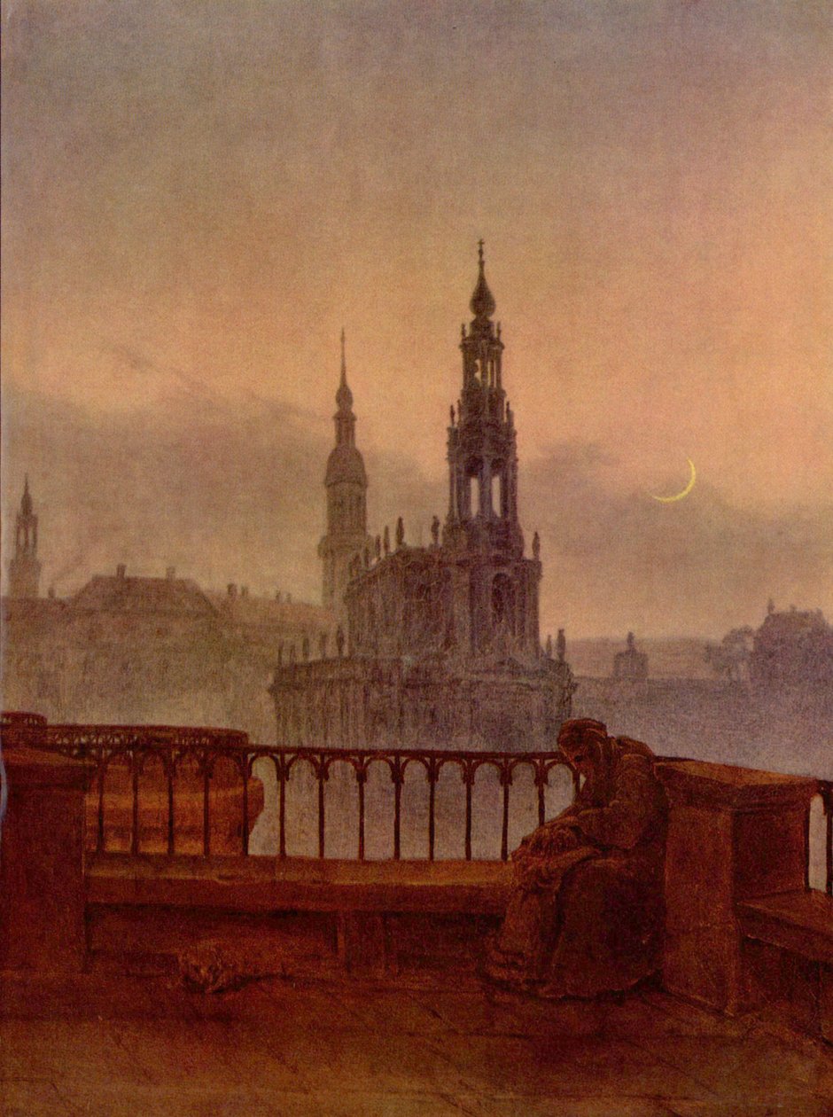 Blick auf Dresden von der Brühlschen Terrasse von Carl Gustav Carus