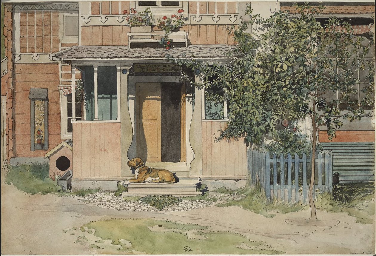 Die Veranda. Aus Ein Heim (26 Aquarelle) von Carl Larsson