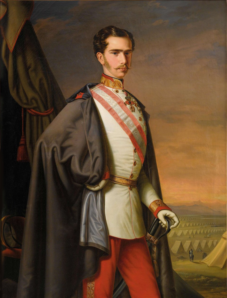 Porträt von Kaiser Franz Joseph I. von Österreich, 1856 von Carl Lemmermayer