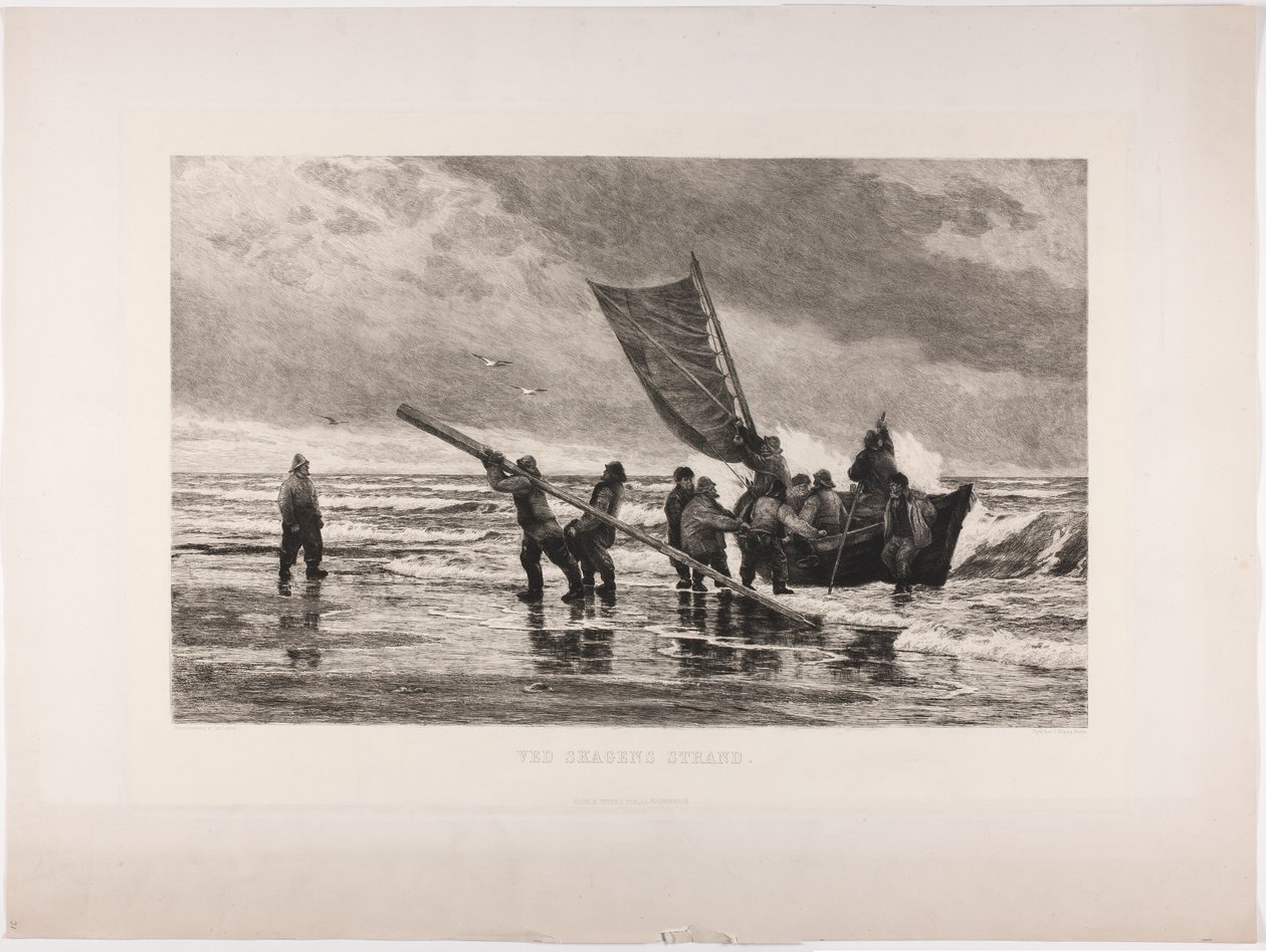 Am Strand von Skagen von Carl Locher: Kunstdruck kaufen