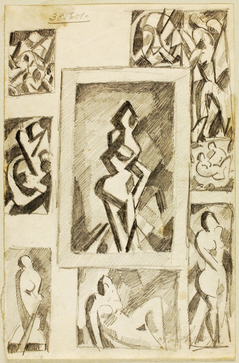 Gruppe von abstrakten Akten von Carl Newman