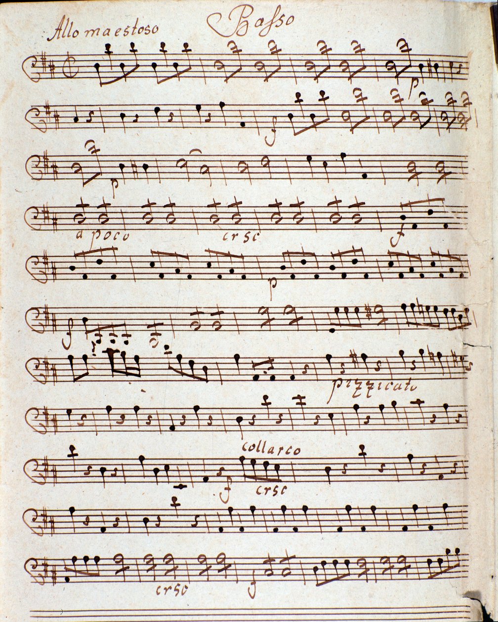 Seite der musikalischen Partitur des Konzerts in D-Dur von Karl Philipp Stamitz von Carl Philipp Stamitz
