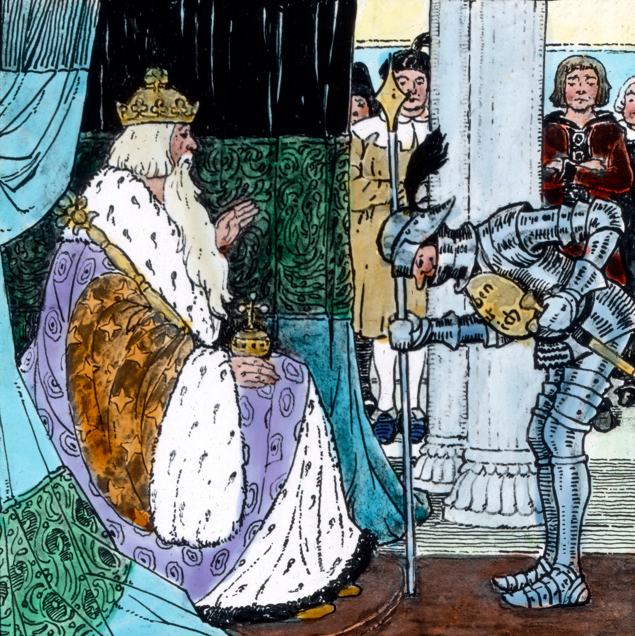 Brüder Grimm - Märchen - Das tapfere Schneiderlein, um 1910 von Carl Simon