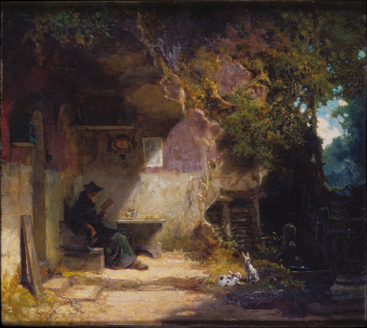 Der Einsiedler vor seinem Rückzugsort von Carl Spitzweg