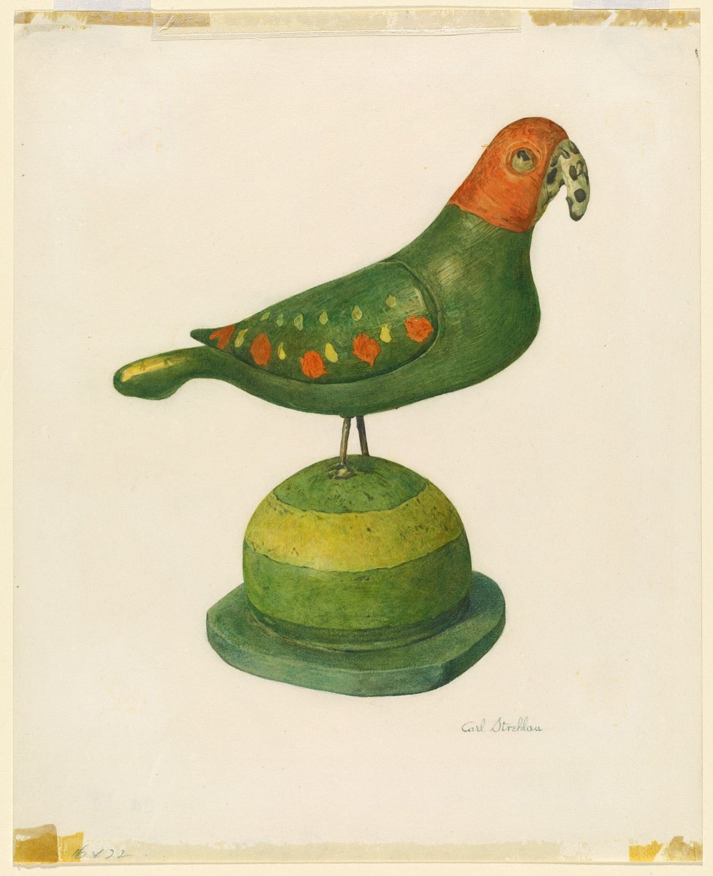 Pennsylvania Deutscher geschnitzter Vogel von Carl Strehlau