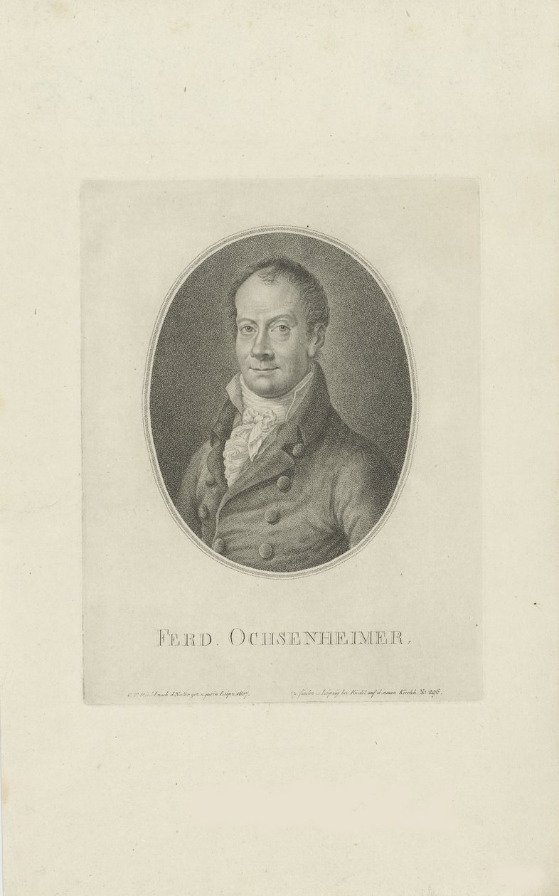 Porträt von Ferdinand Ochsenheimer 1767-1822, 1807 von Carl Traugott Riedel