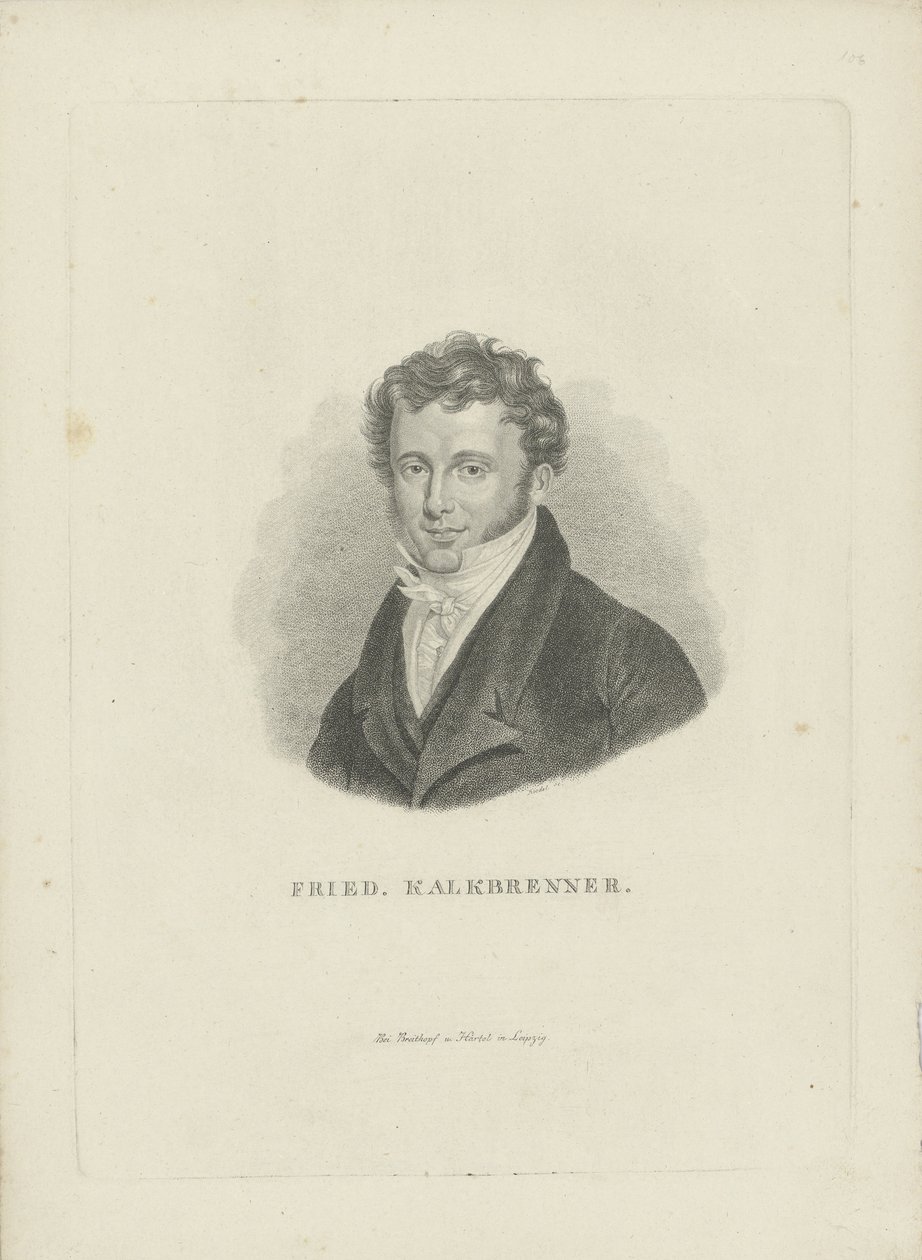 Porträt des Komponisten Friedrich Kalkbrenner von Carl Traugott Riedel